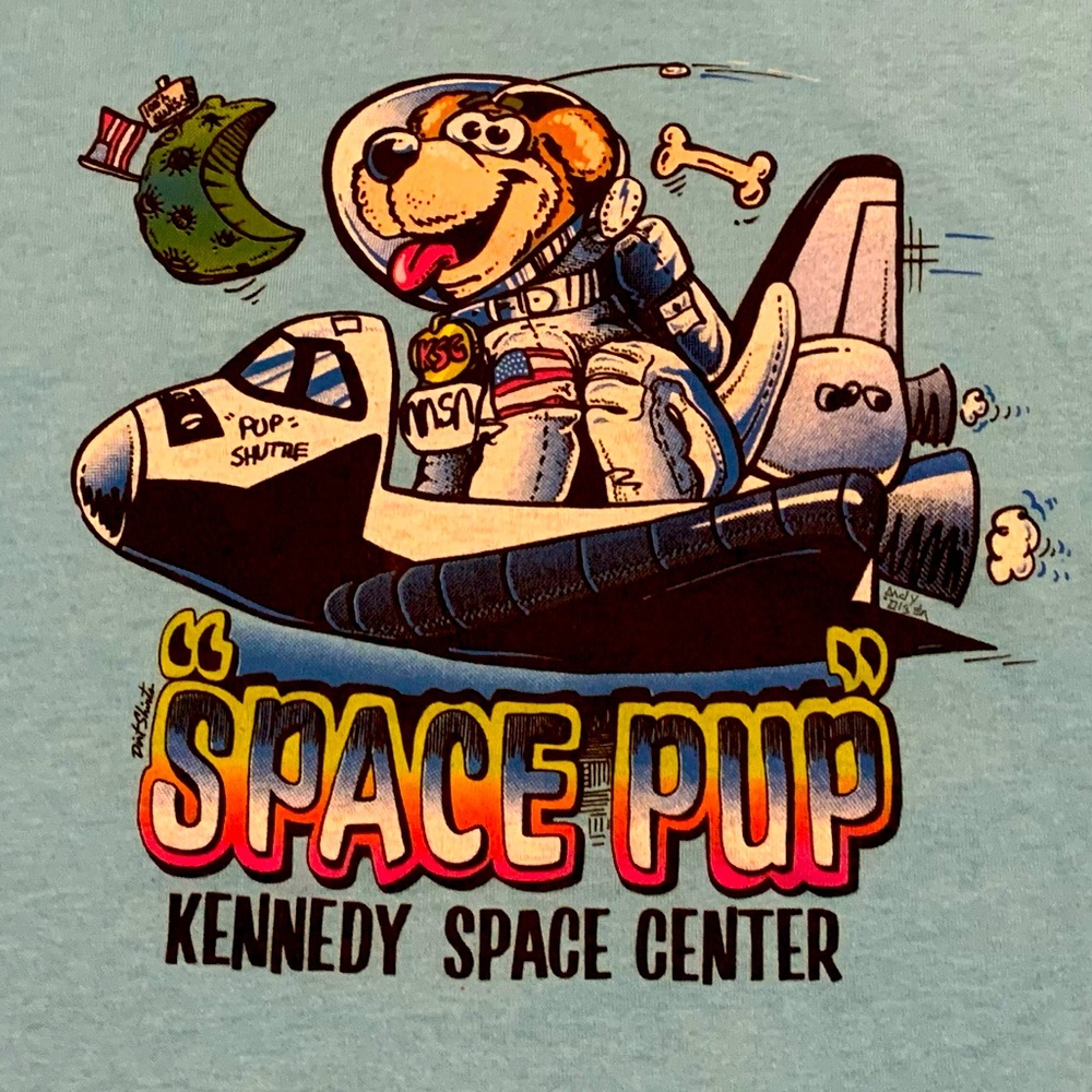 Kennedy Space Center “Space Pup” Pup Shuttle Kid’s Short-Sleeve T-Shirt | 14-16